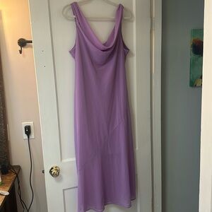 Abercrombie & Fitch Cowl Neck Midi Dress Lavender Purple Size XL